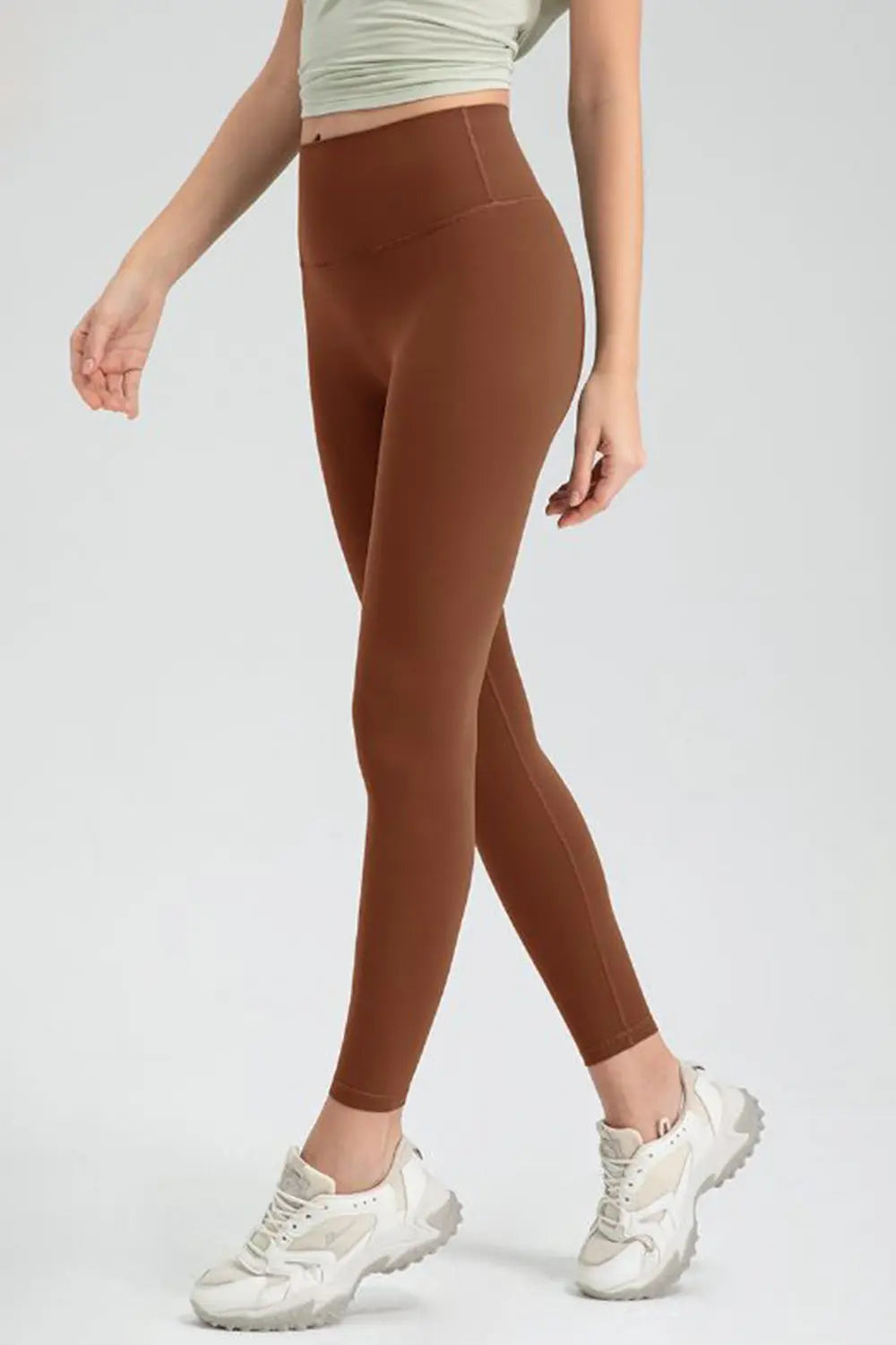 Wide Waistband High Waist Sport Leggings - cas7m