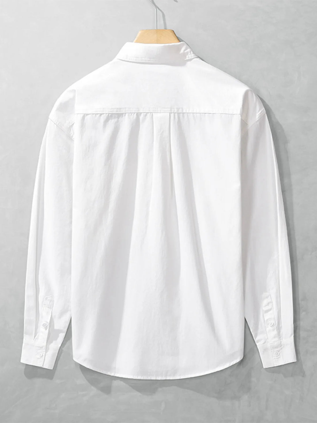 Men's Plus Size Button Up Long Sleeve Shirt - cas7m