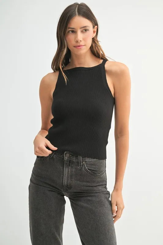 MABLE Ribbed Knit Tank - cas7m