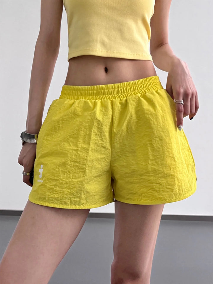 Elastic Waist Shorts with Pockets - cas7m
