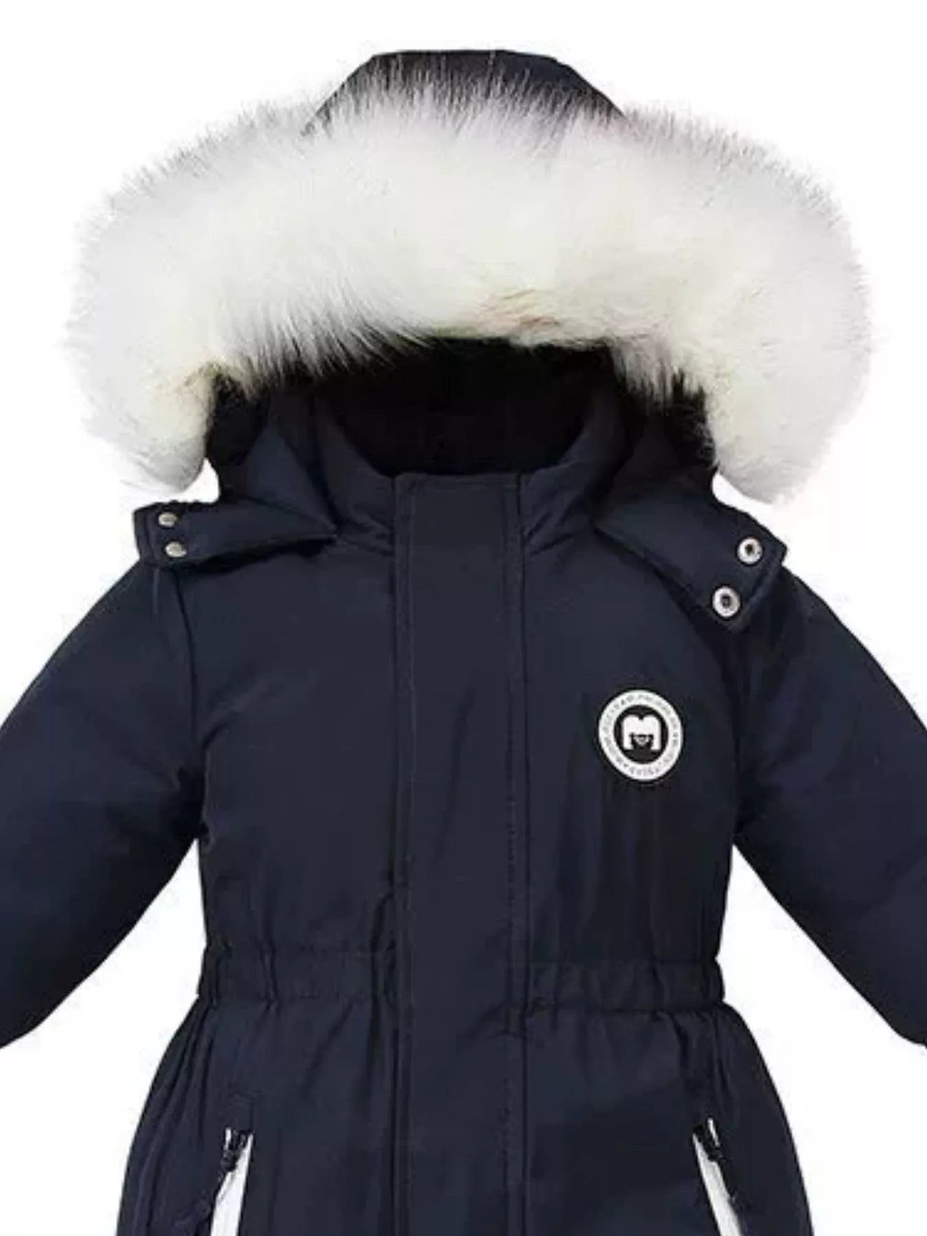 Children's Faux Fur Hood One-Piece - cas7m
