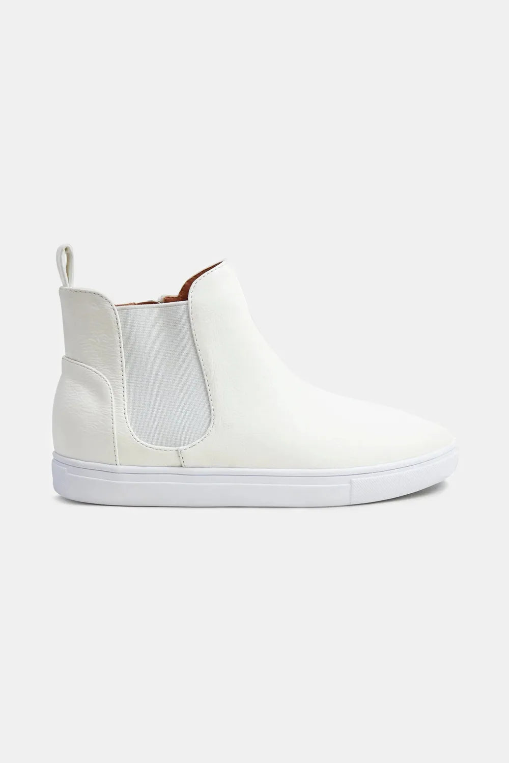 Beast Fashion Faux Suede Elastic Side Panel Sneakers - cas7m