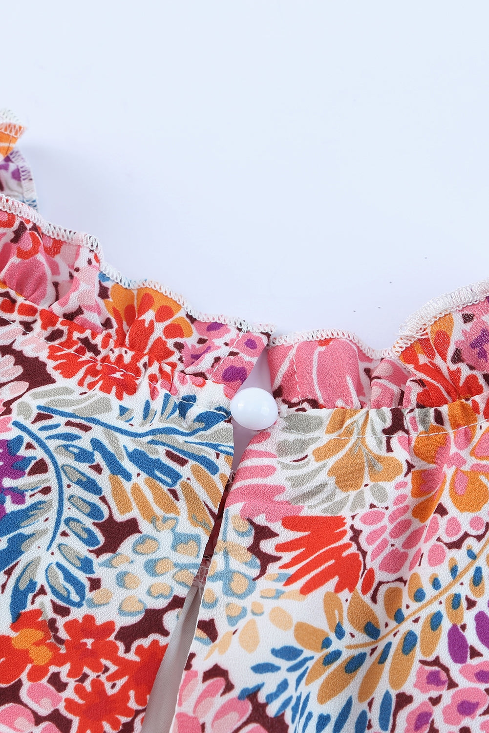 Floral Mock Neck Tank Top - cas7m