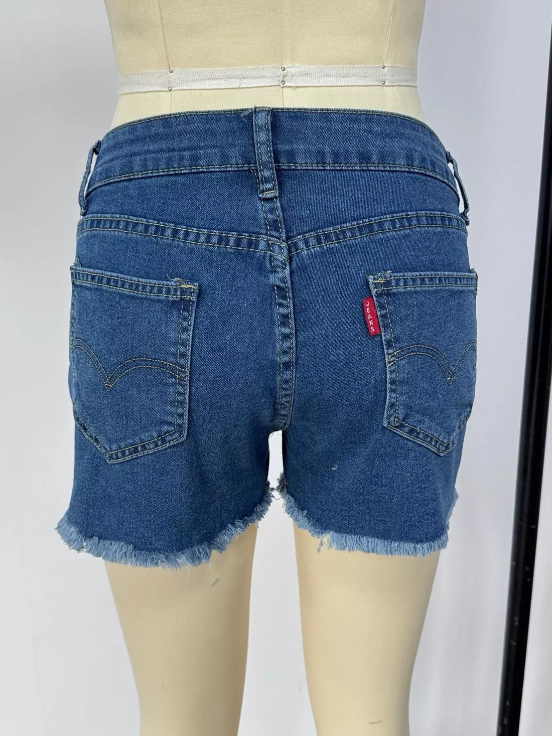 Raw Hem Denim Shorts - cas7m
