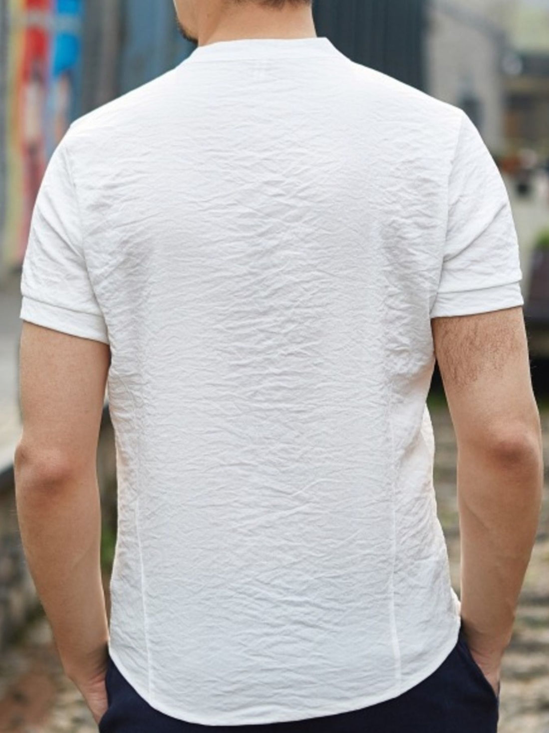 Men's Full Size Chinese Style Short Sleeve Shirt Plus Size - cas7m