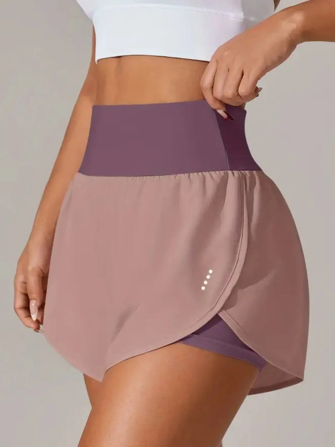 Pocketed High Waist Active Shorts - cas7m