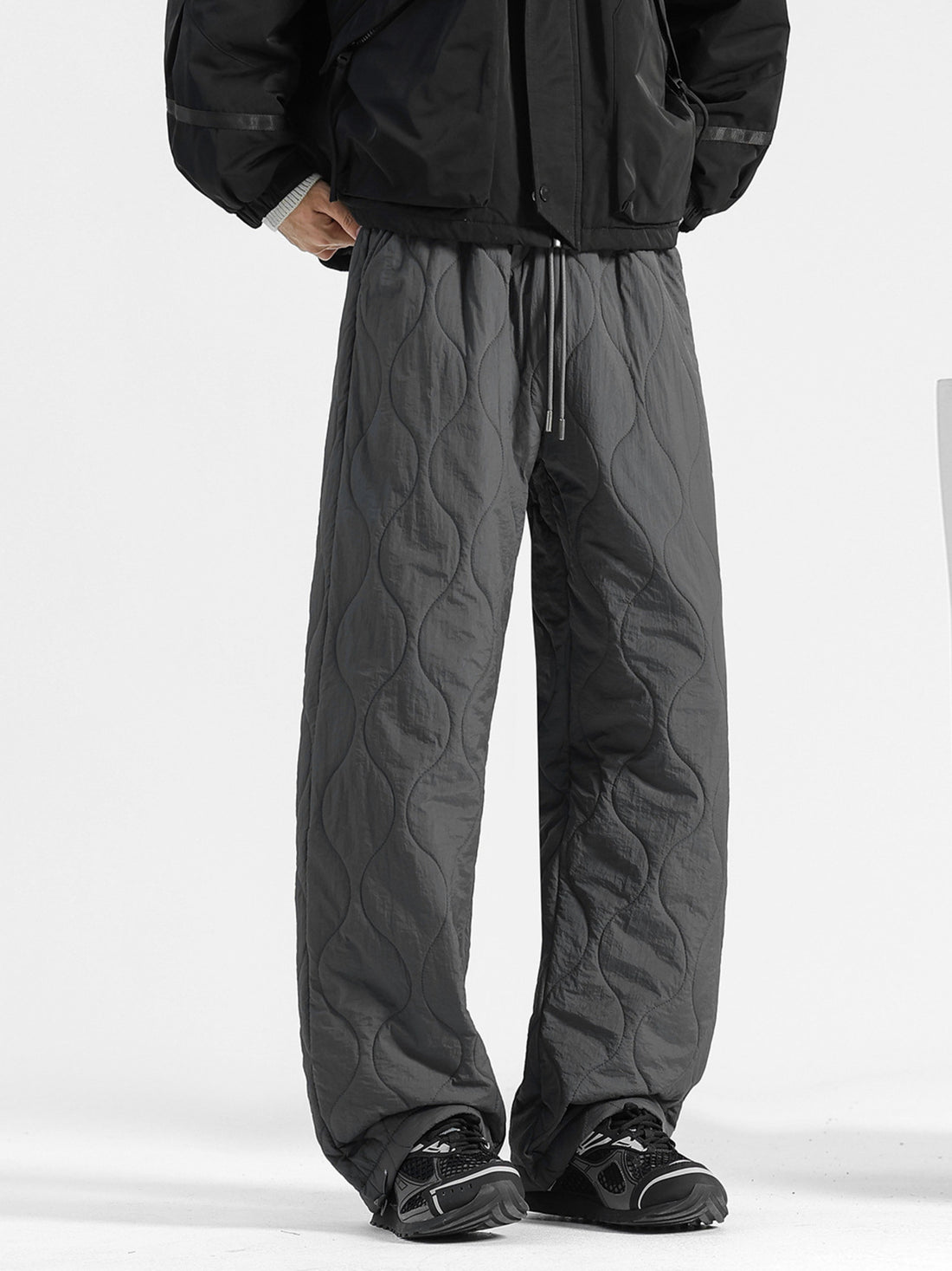 Men's Plus Size Quilted Loose-Fit Pants - cas7m