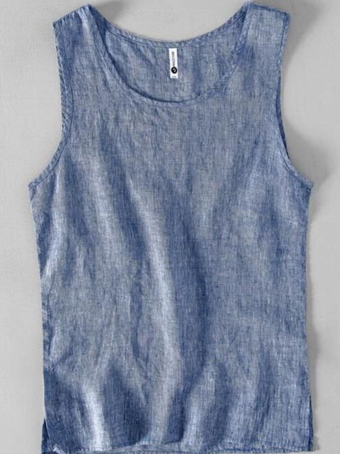 Men's Plus Size Round Neck Tank - cas7m