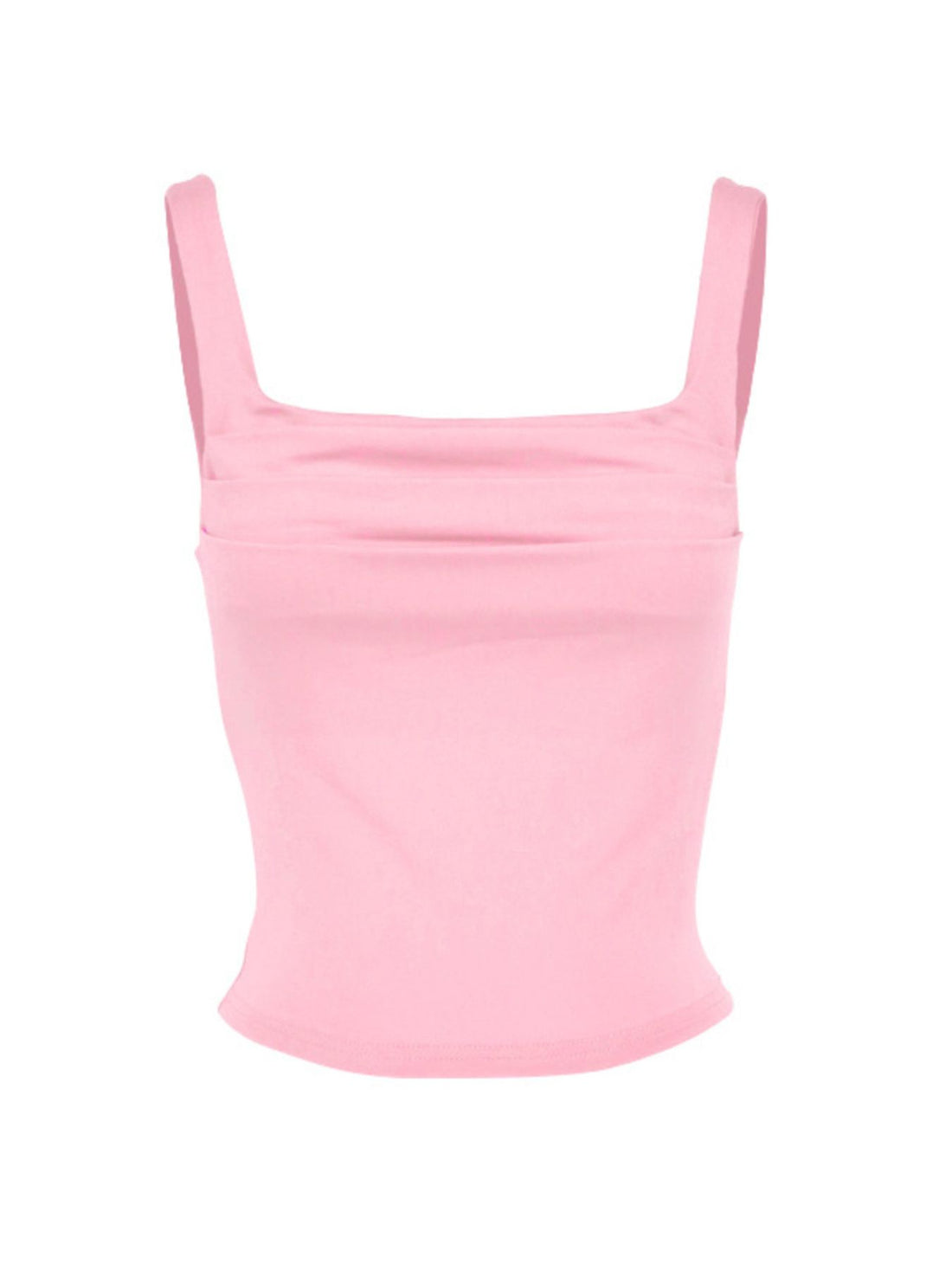 Ruched Square Neck Tank - cas7m