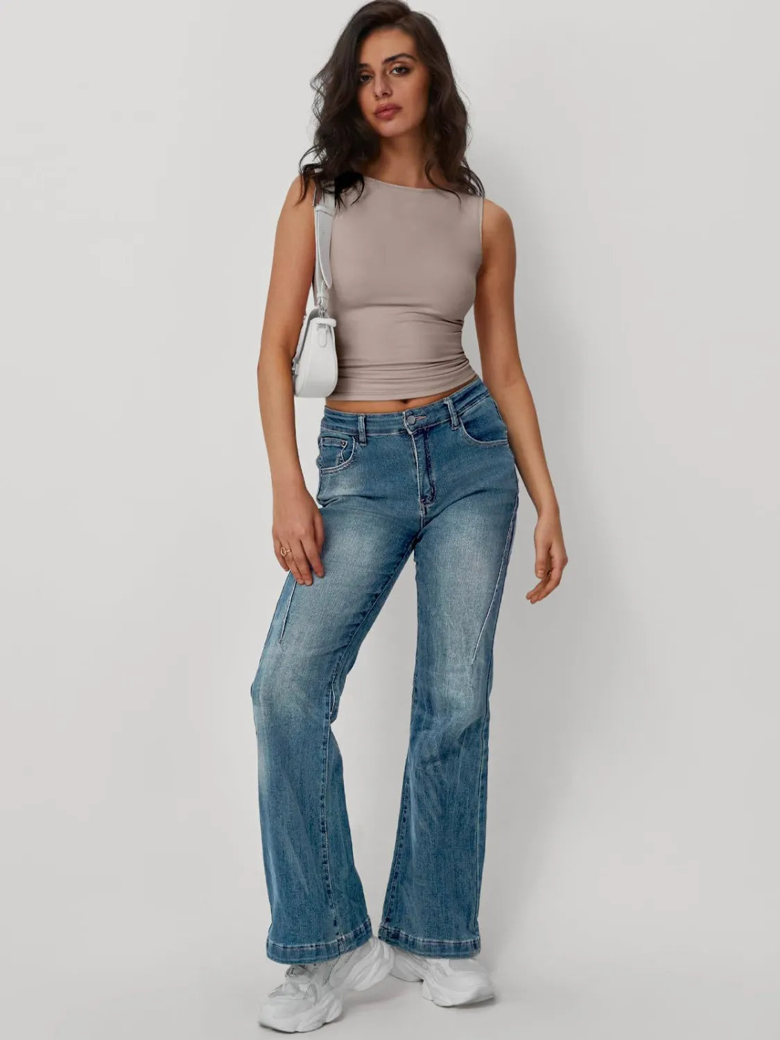 Solid Round Neck Tank - cas7m