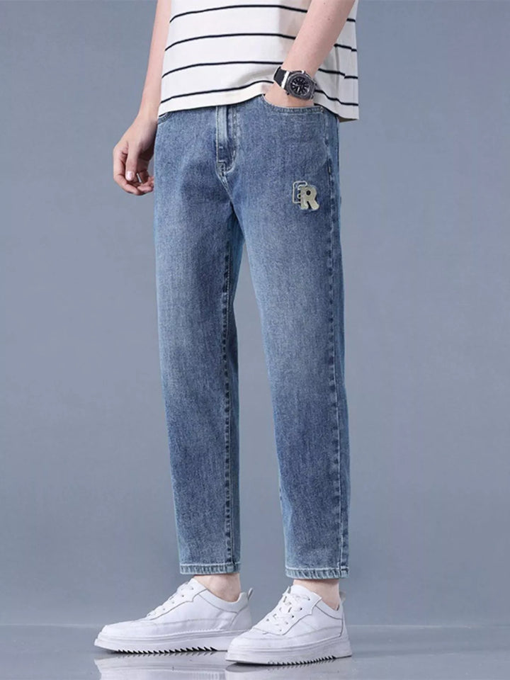 Men's Straight-Leg Wash Jeans - cas7m