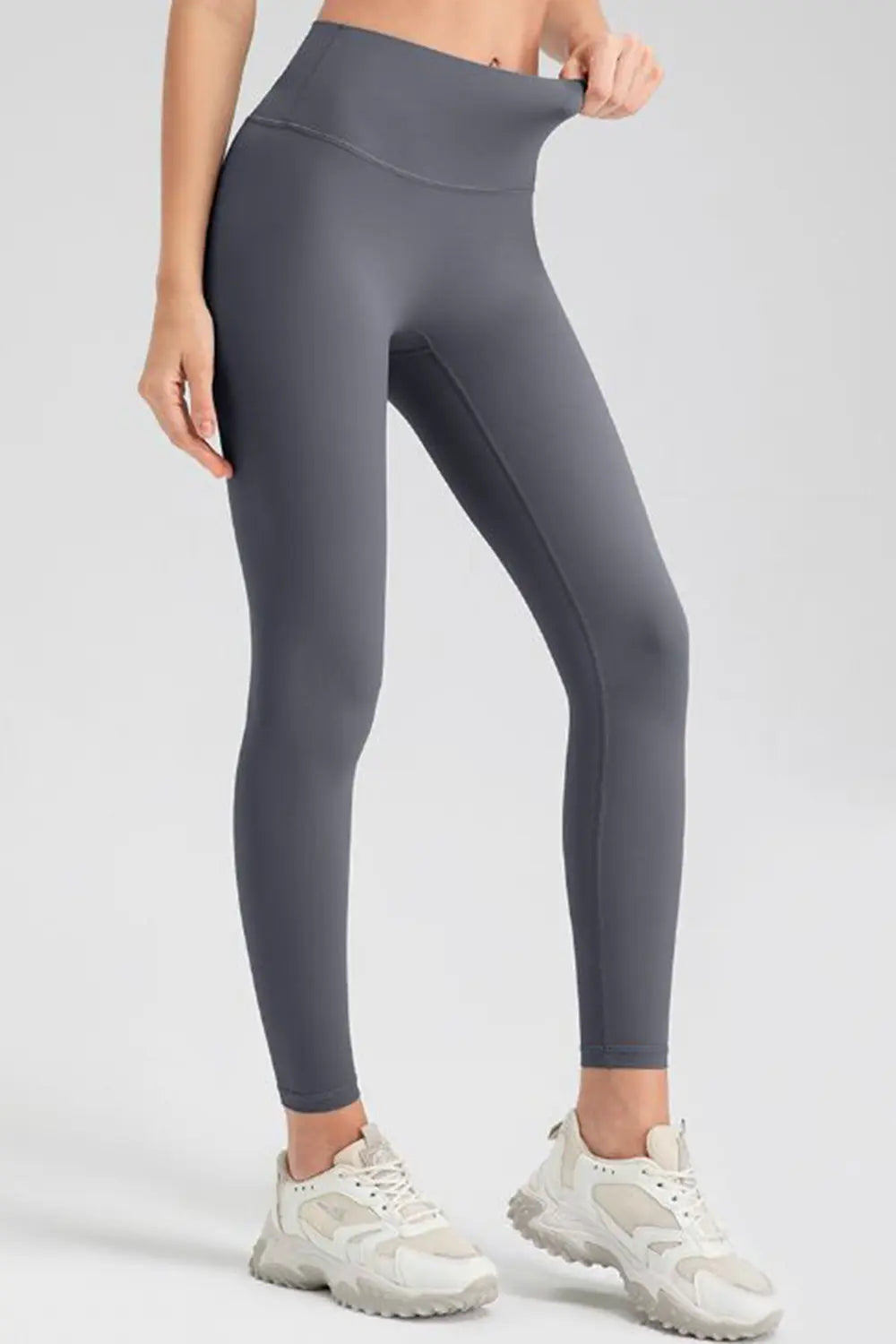 Wide Waistband Sport Leggings - cas7m