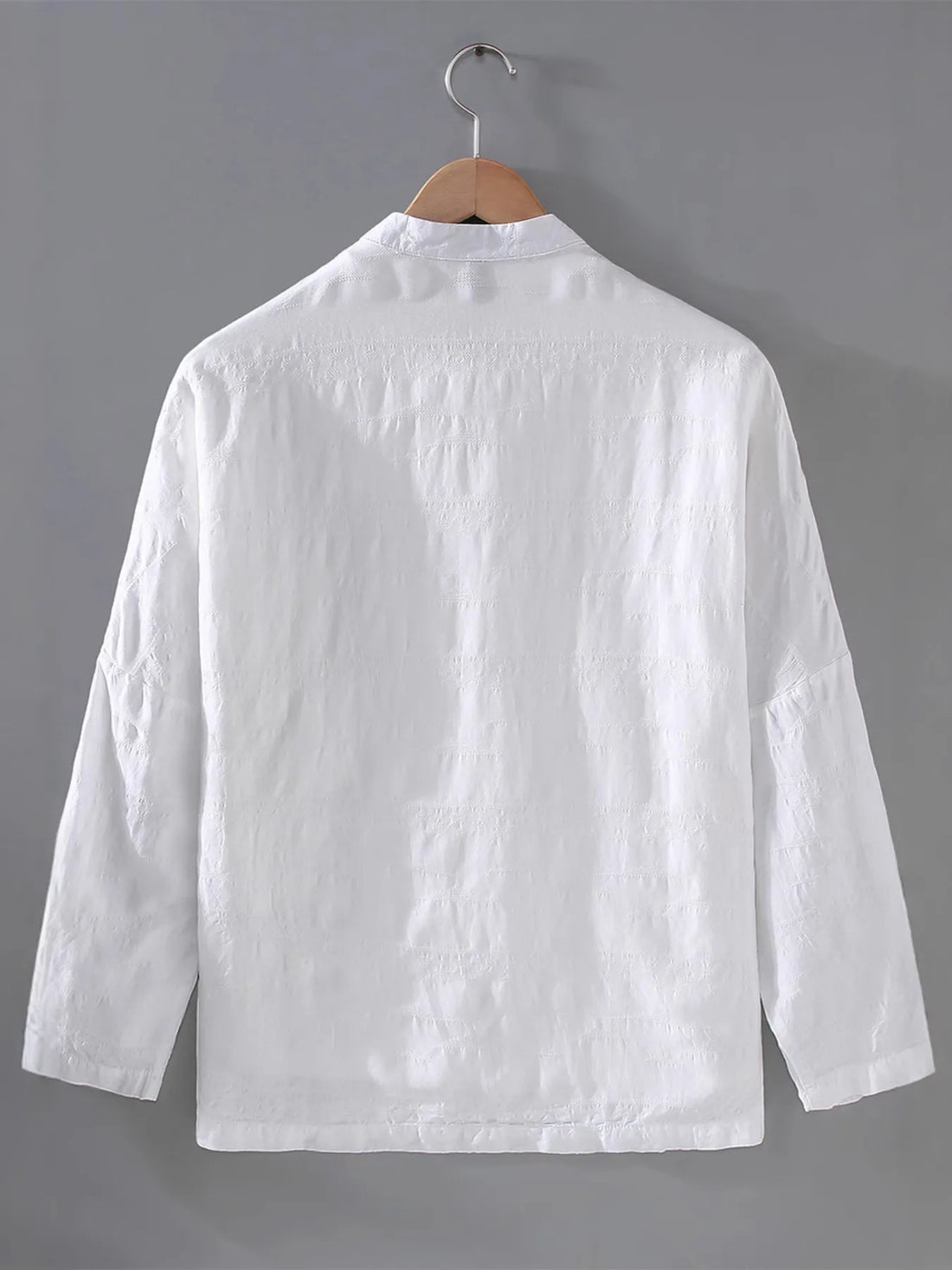 Men's Plus Size Button Up Long Sleeve Shirt - cas7m
