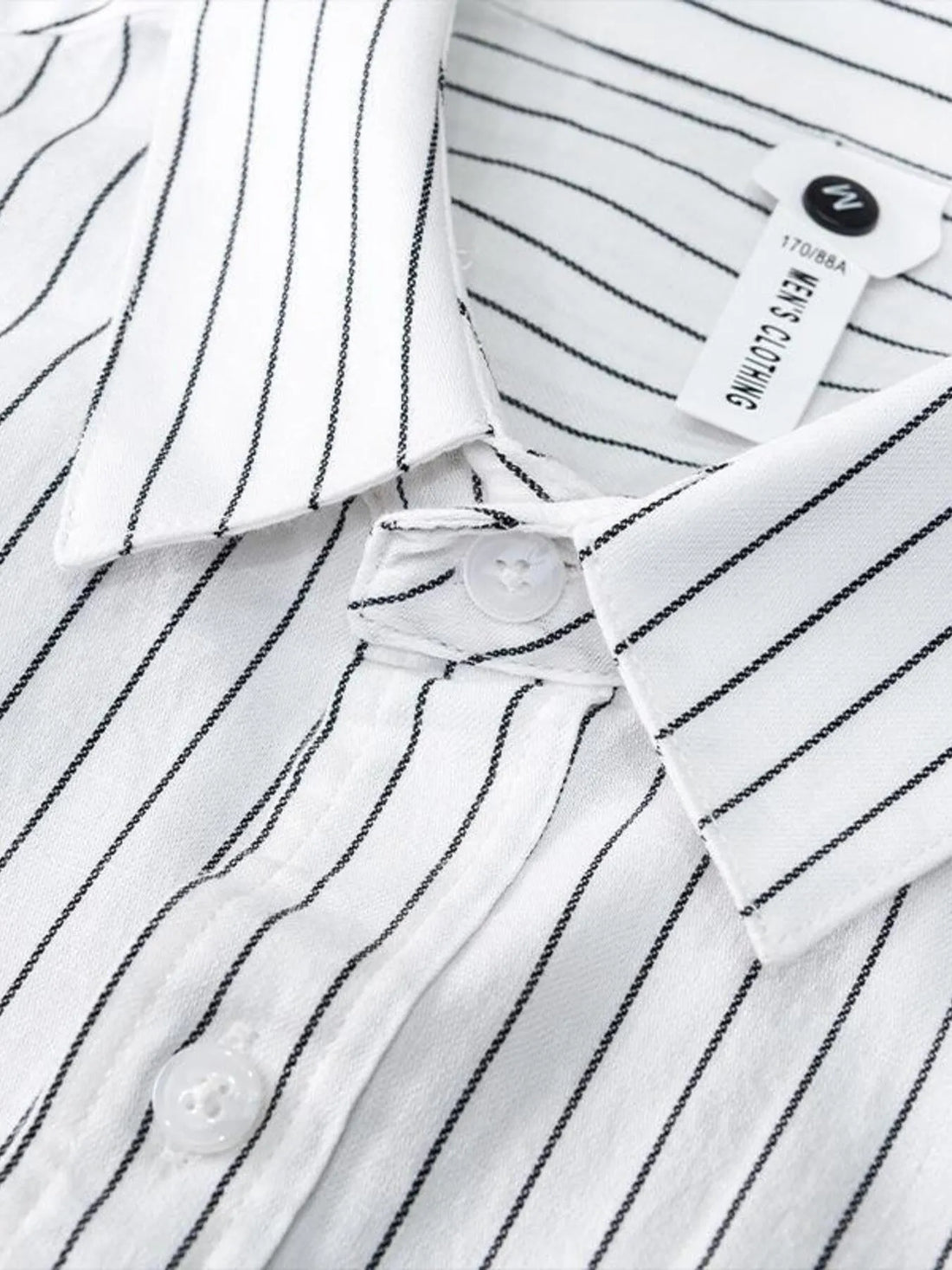 Men's Plus Size Striped Button Up Long Sleeve Shirt - cas7m