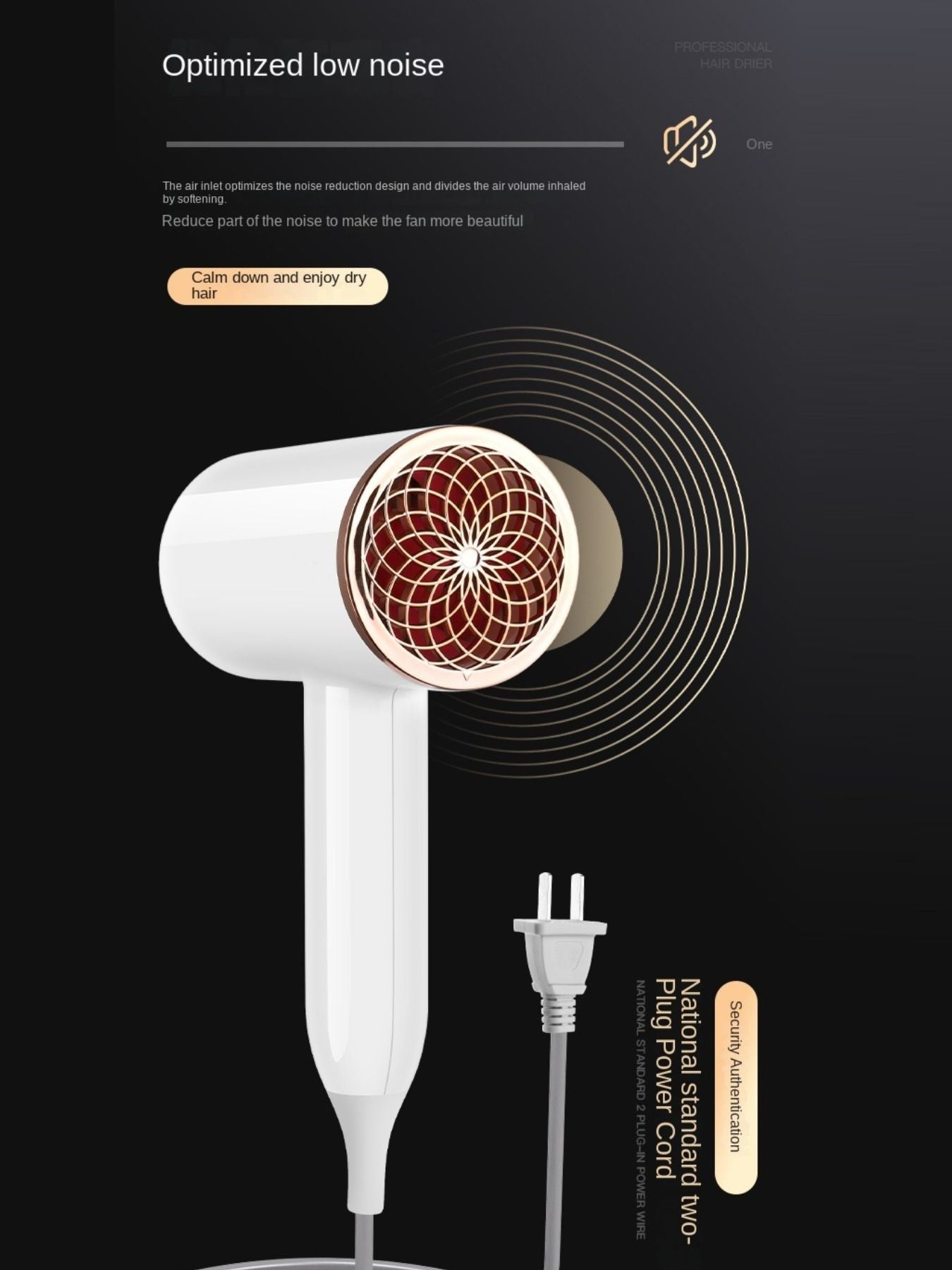 Quick-Drying & Hair Care Household Hair Dryer - cas7m