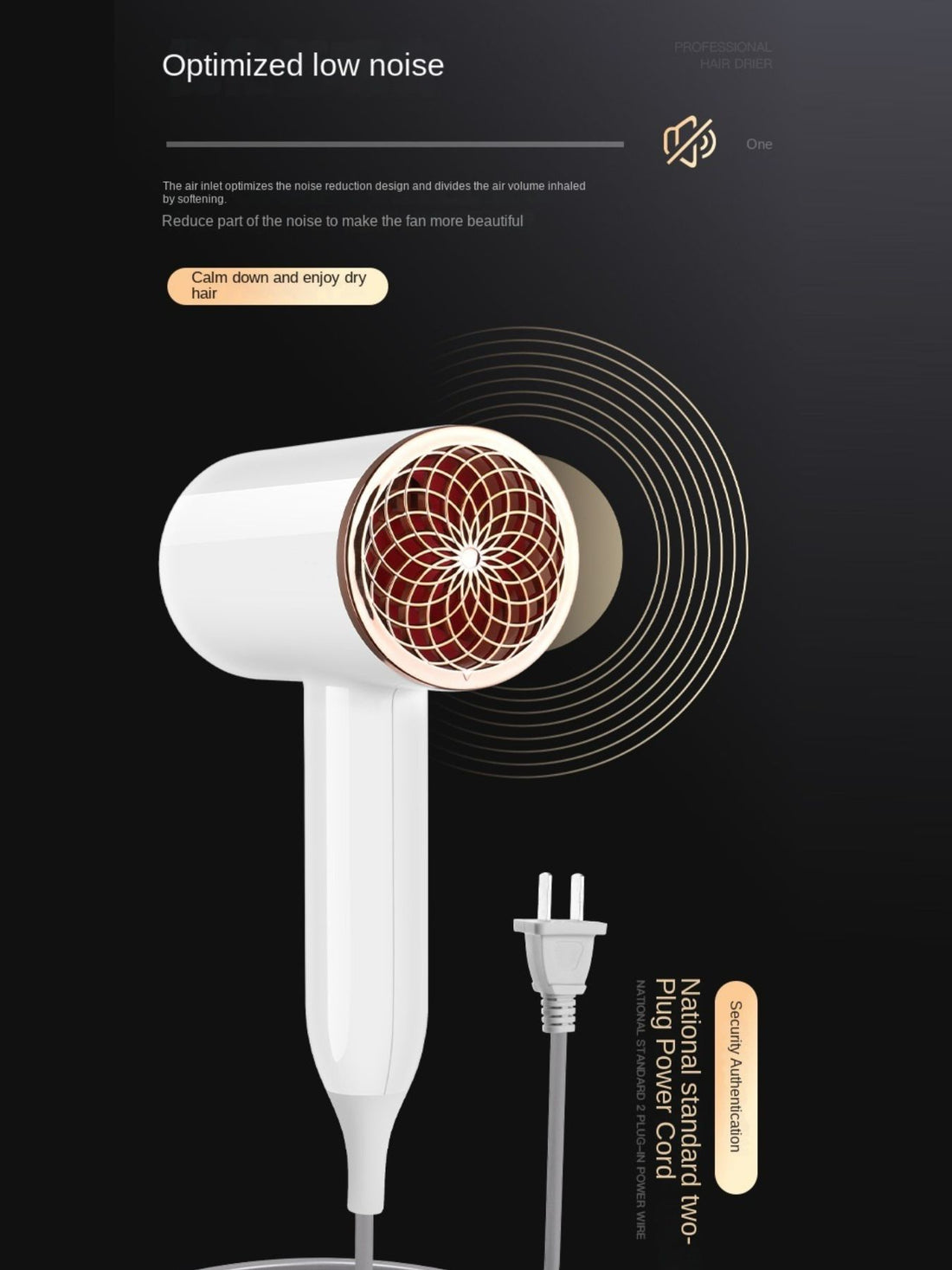 Quick-Drying & Hair Care Household Hair Dryer - cas7m