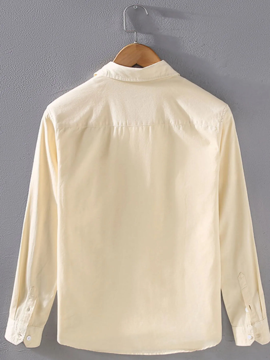 Men's Plus Size Button Up Long Sleeve Shirt - cas7m