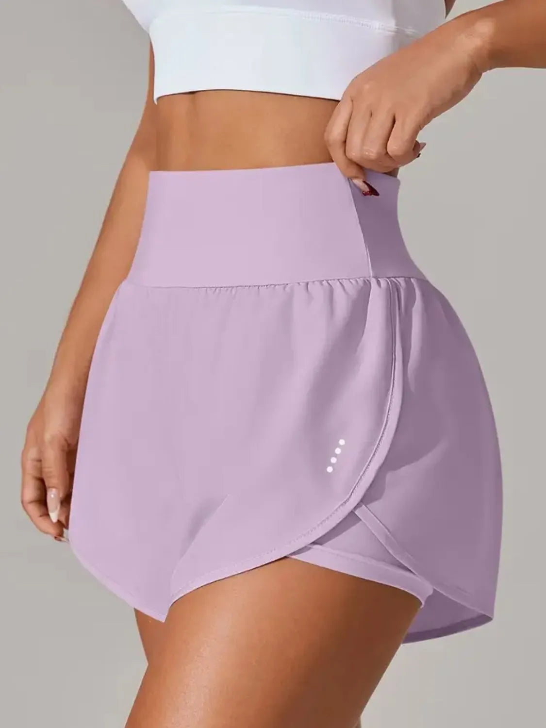 Pocketed High Waist Active Shorts - cas7m