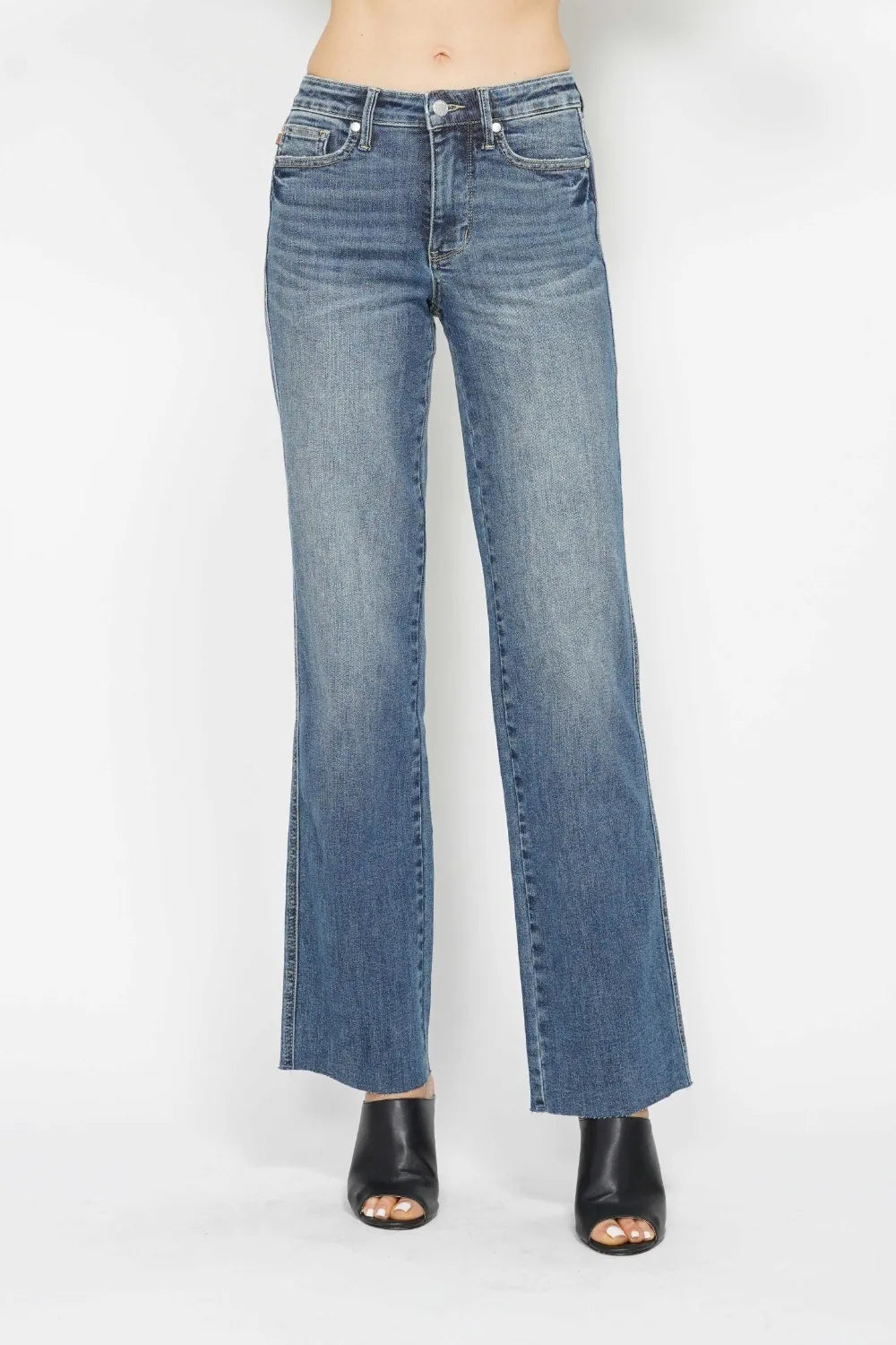 Judy Blue Full Size Tummy Control Straight Jeans - cas7m