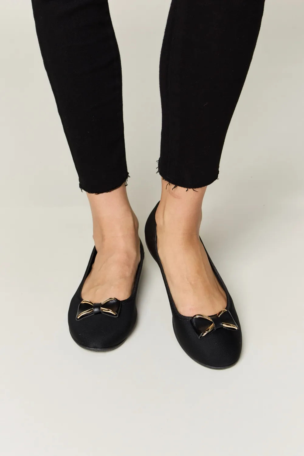 Forever Link Metal Buckle Flat Loafers - cas7m