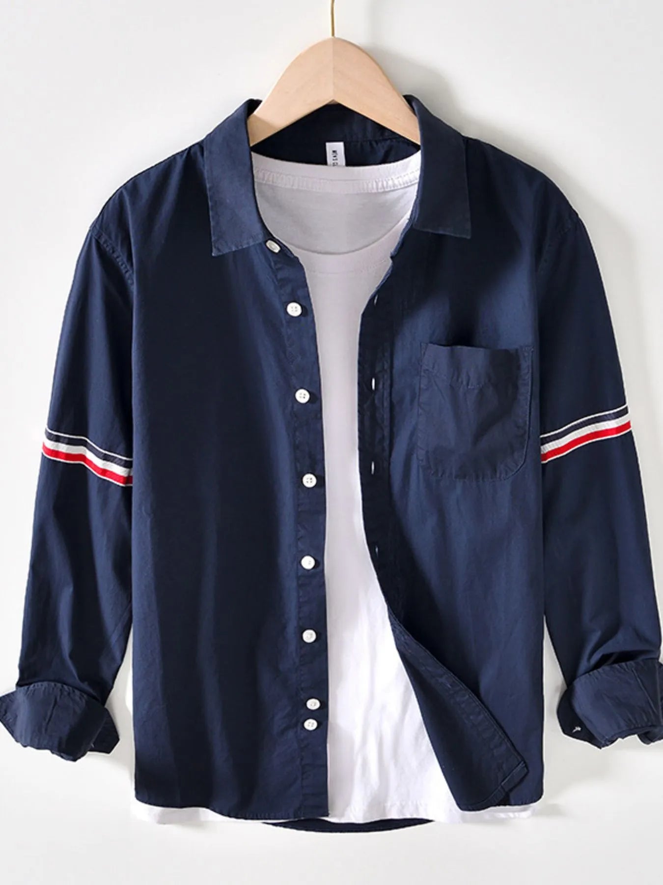 Men's Button Up Long Sleeve Shirt - cas7m