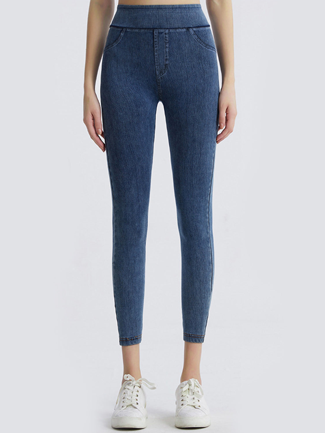 Wide Waistband Sports Leggings - cas7m