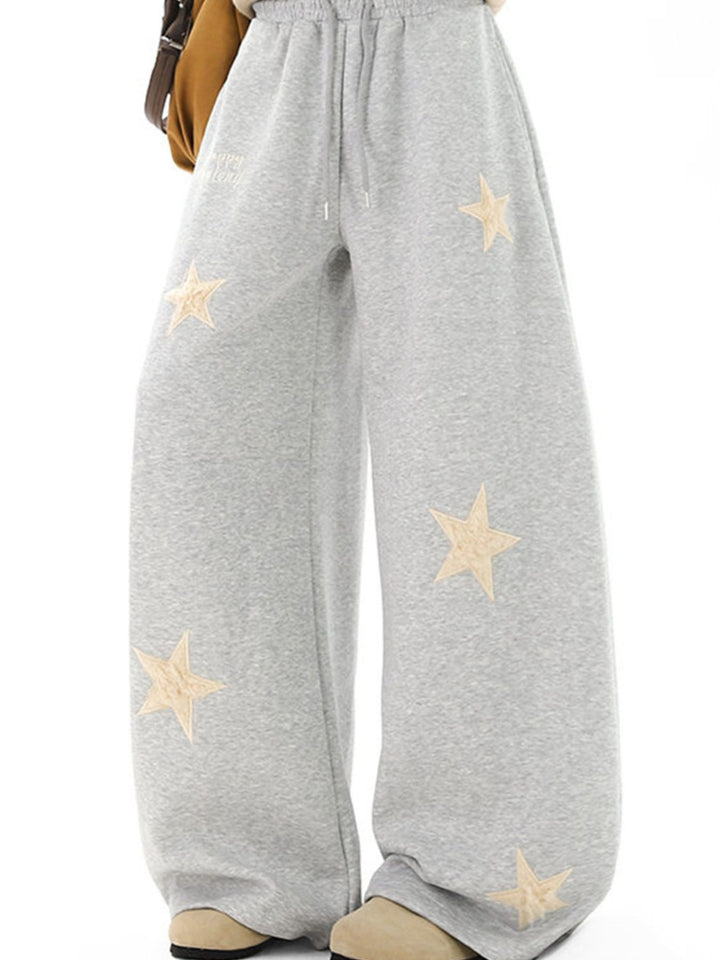 Men's Star Wide Leg Sweatpants - cas7m