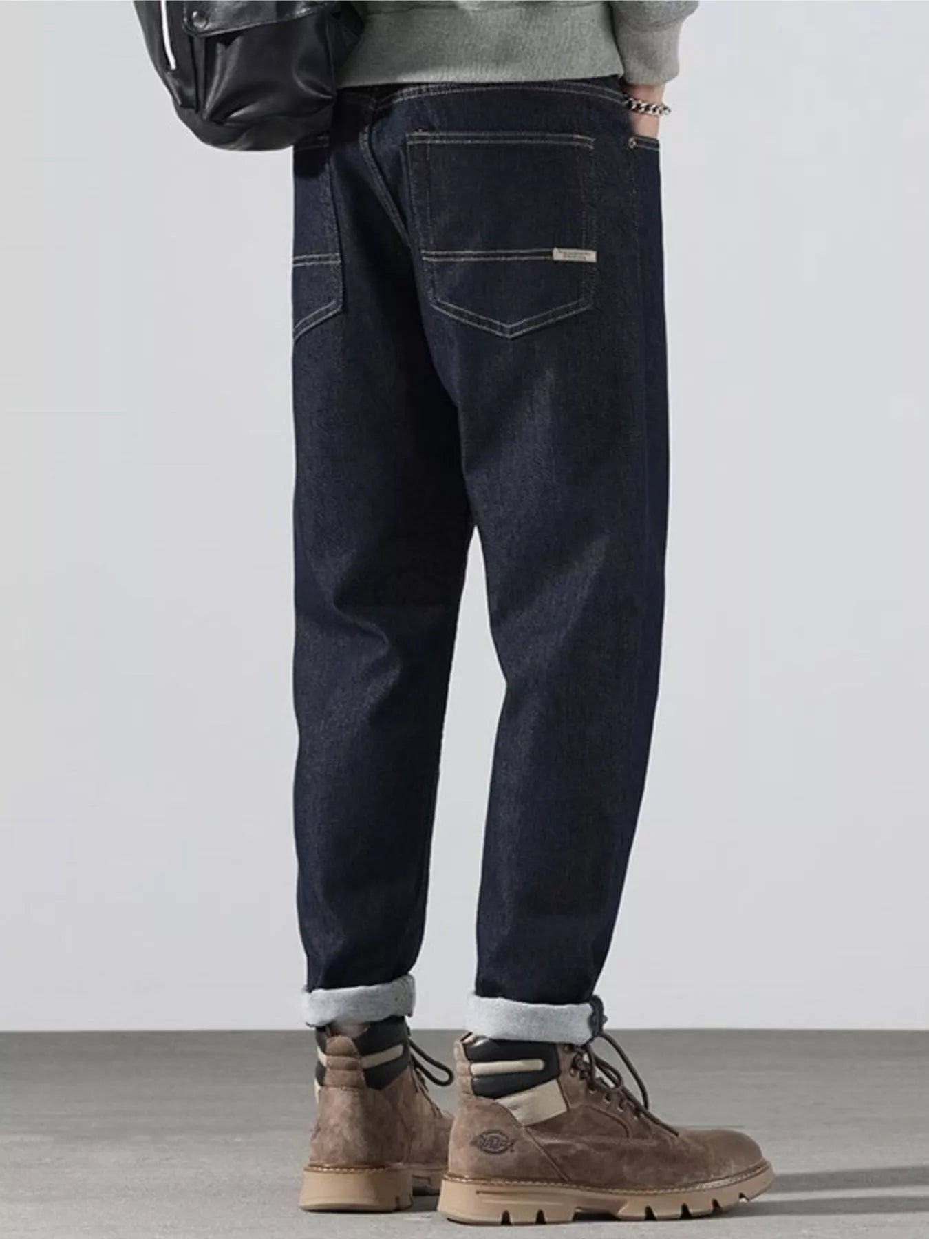 Men's Pocketed Loose Fit Jeans - cas7m