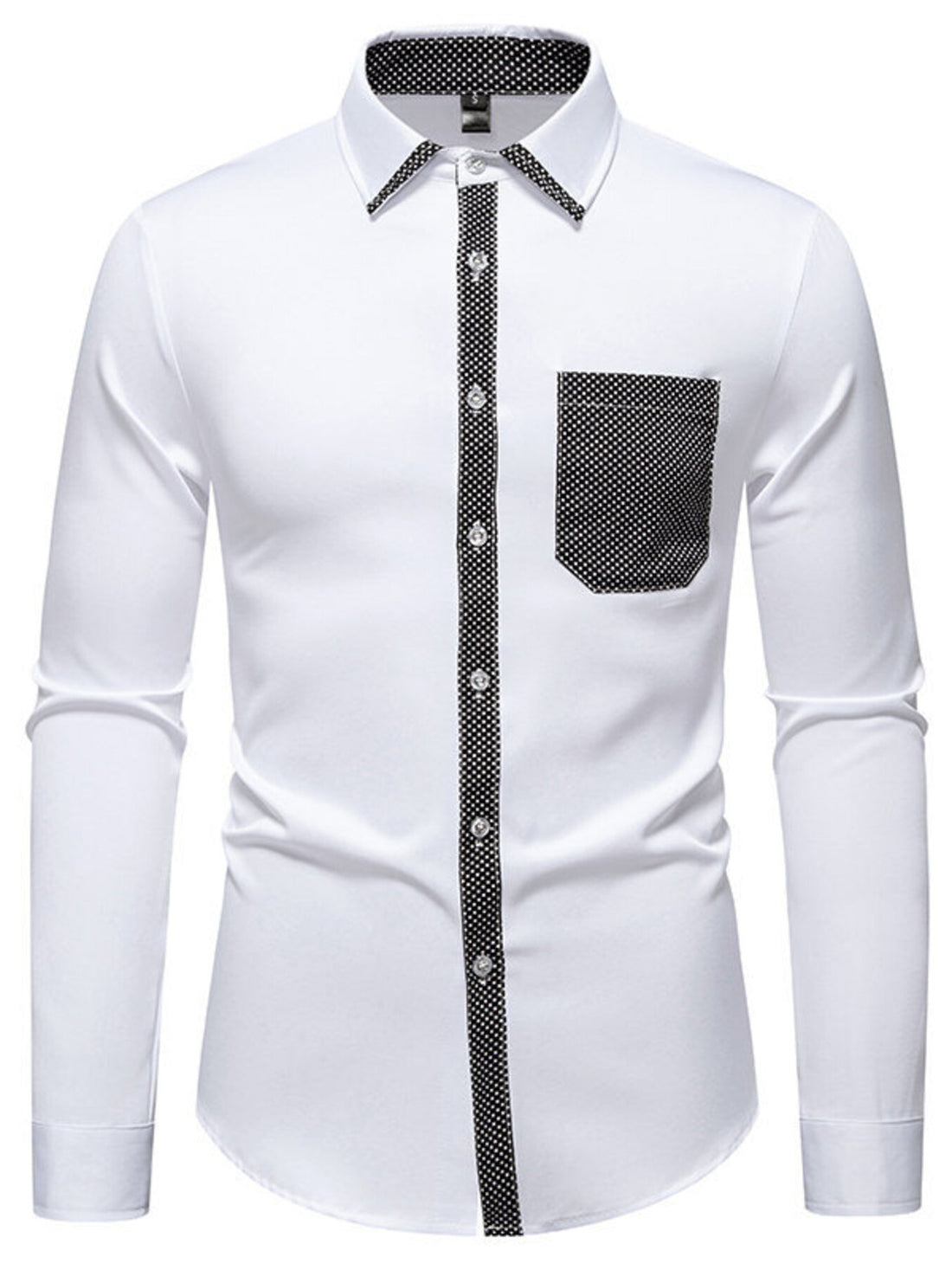 Men's Slim Fit Long Sleeve Shirt - cas7m