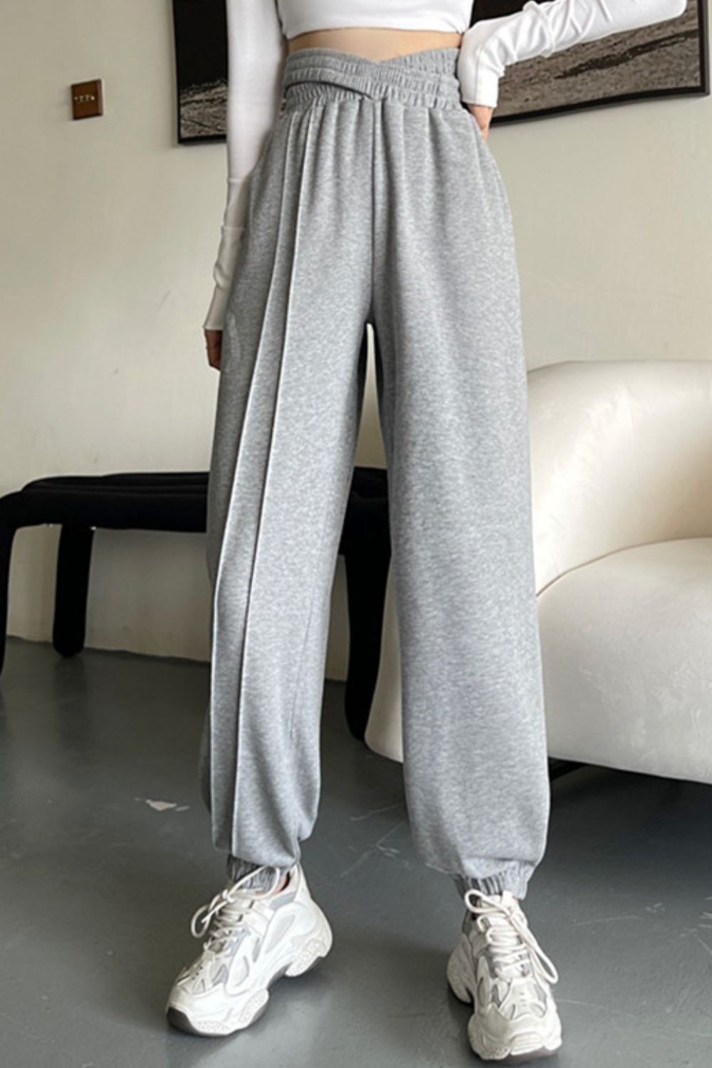 Crisscross Long Sweatpants - cas7m