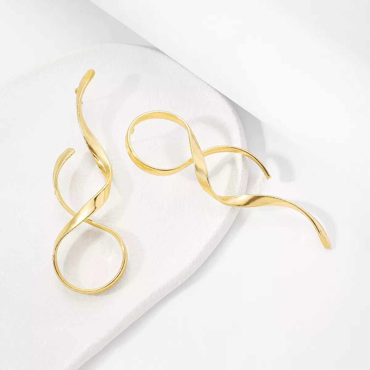 Alloy Spiral Drop Earrings - cas7m
