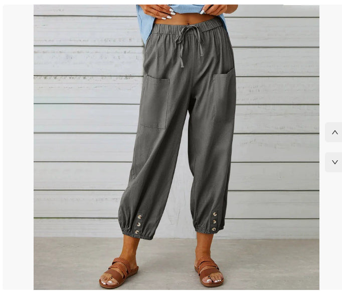Women's Casual Nine-point Pants Wide Leg - cas7m