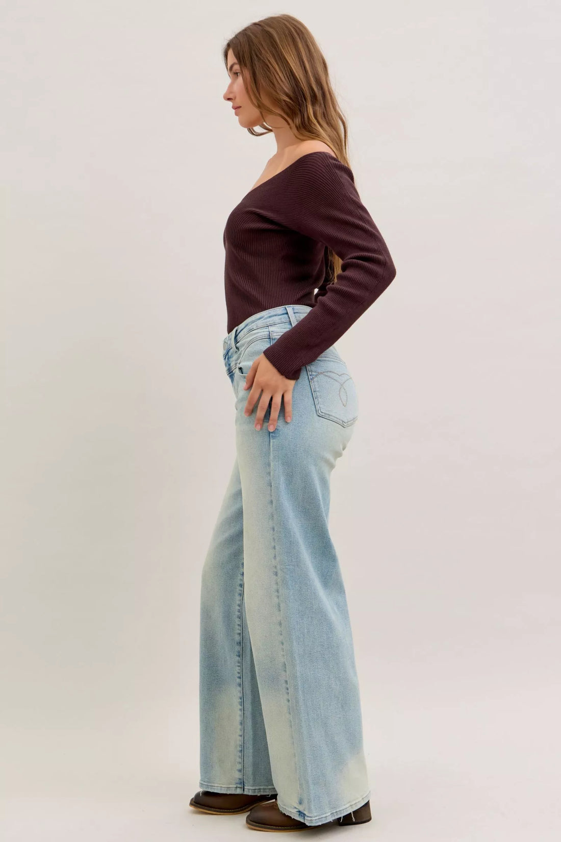 Chic High Waist Straight Leg Jeans - Classic & Versatile - cas7m