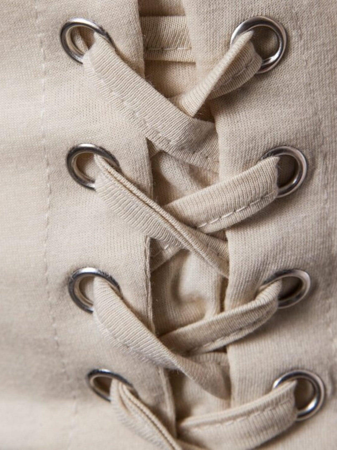Men's Lace-Up Asymmetric Hem T-Shirt - cas7m