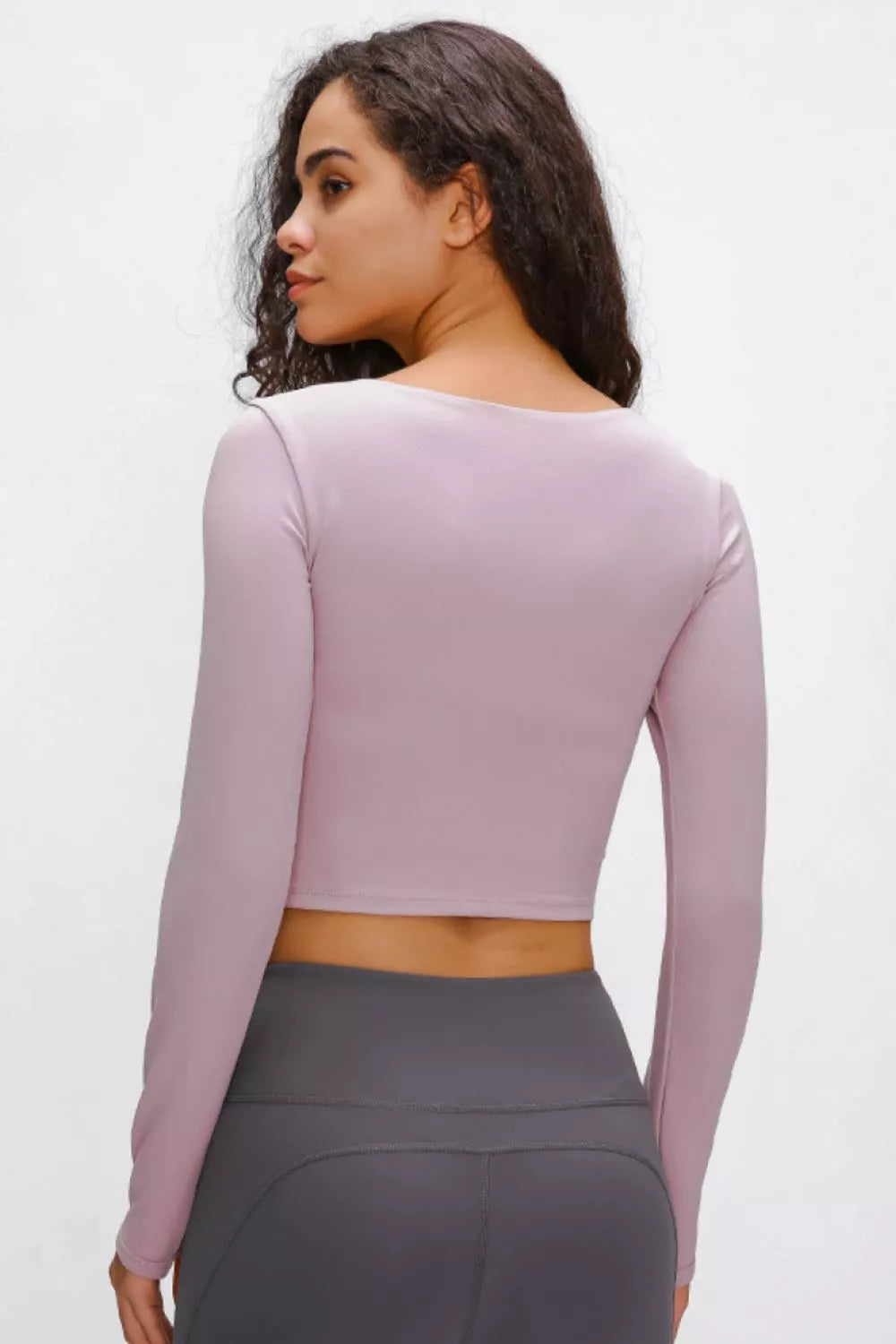 Millennia Long Sleeve Cropped Top With Sports Strap - cas7m