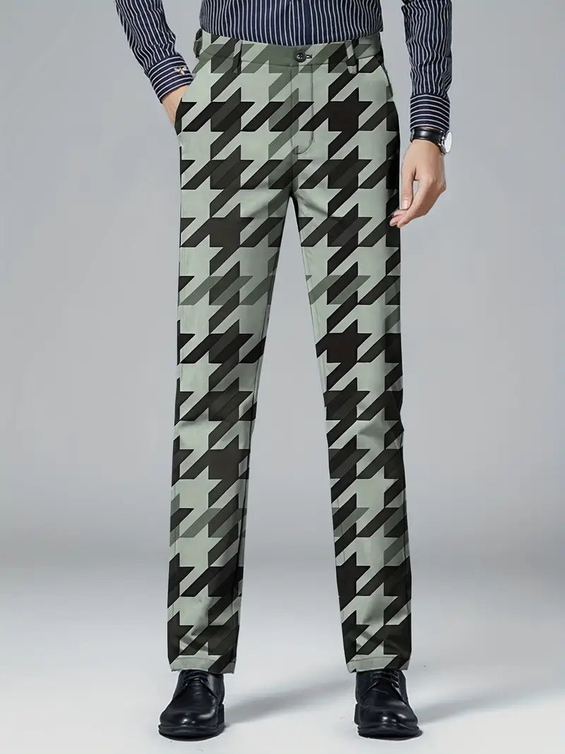 Mens Casual Slim-fit Straight-leg Dress Pants - cas7m