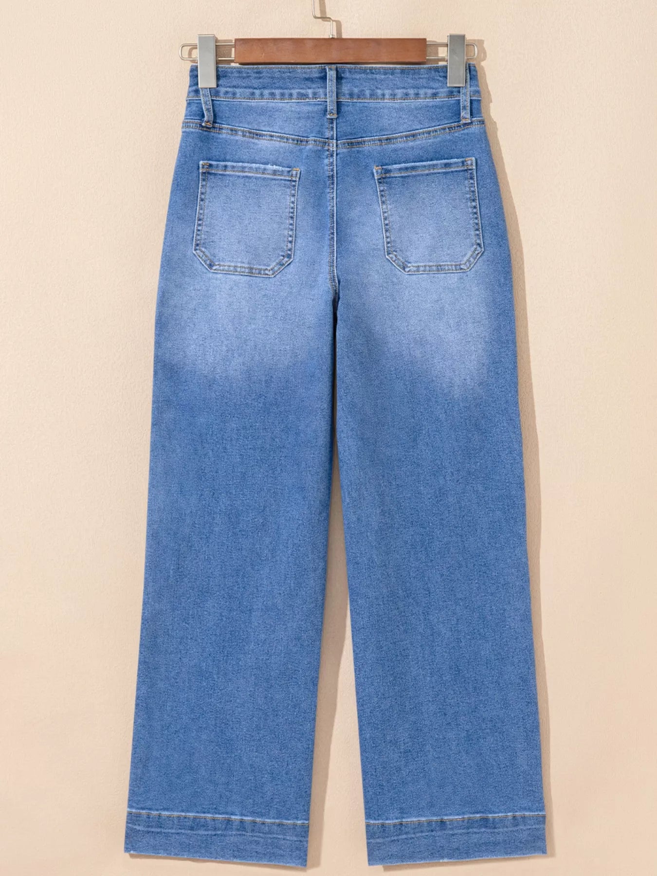 High-Waisted Wide Leg Flare Jeans - cas7m