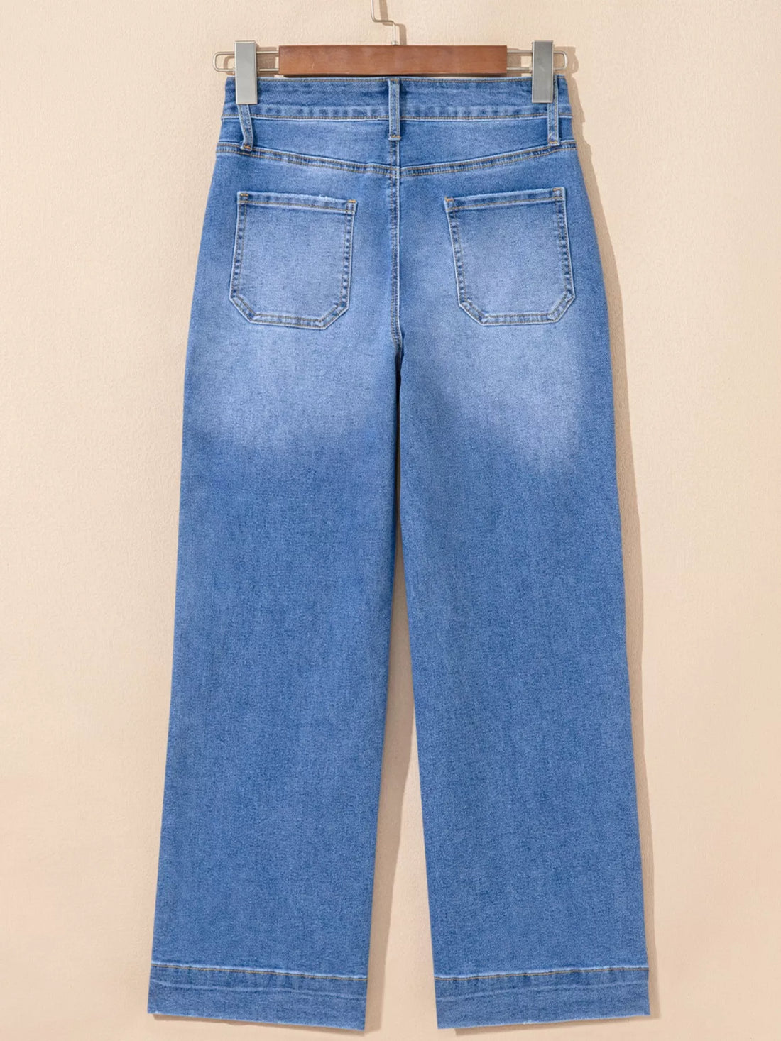 High-Waisted Wide Leg Flare Jeans - cas7m