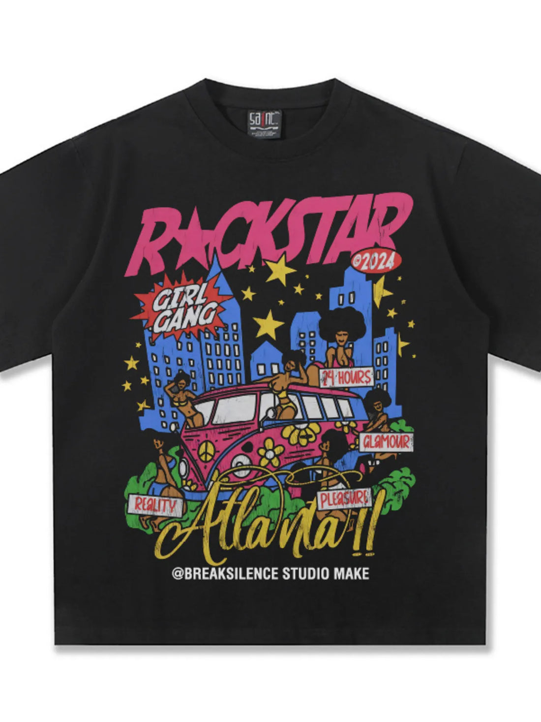 Men's Rockstar Graphic Short Sleeve T-Shirt - cas7m