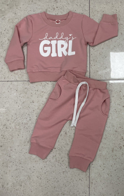 Daddy's Letter Print Long-sleeve Suit - cas7m