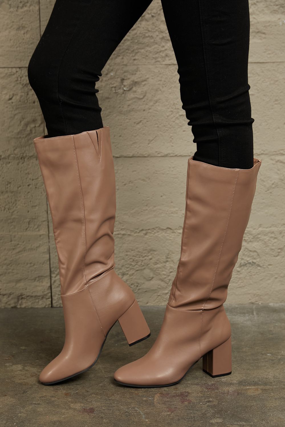 East Lion Corp Block Heel Knee High Boots - cas7m