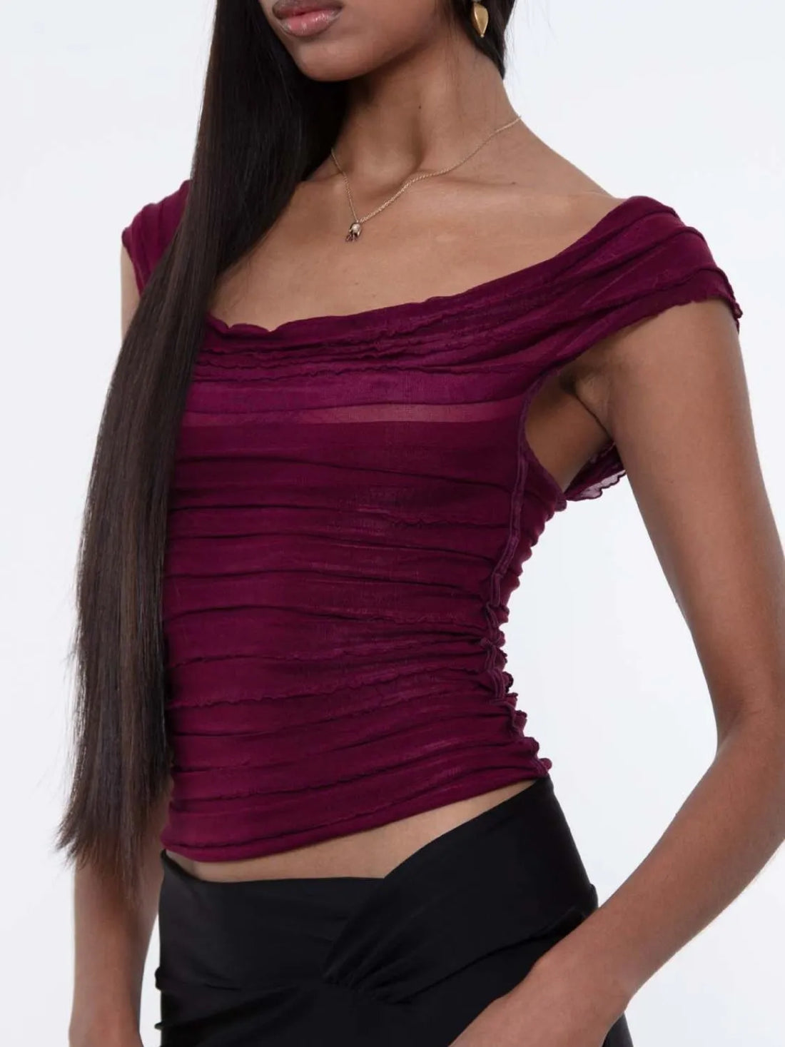 Ruched Solid Tank - cas7m