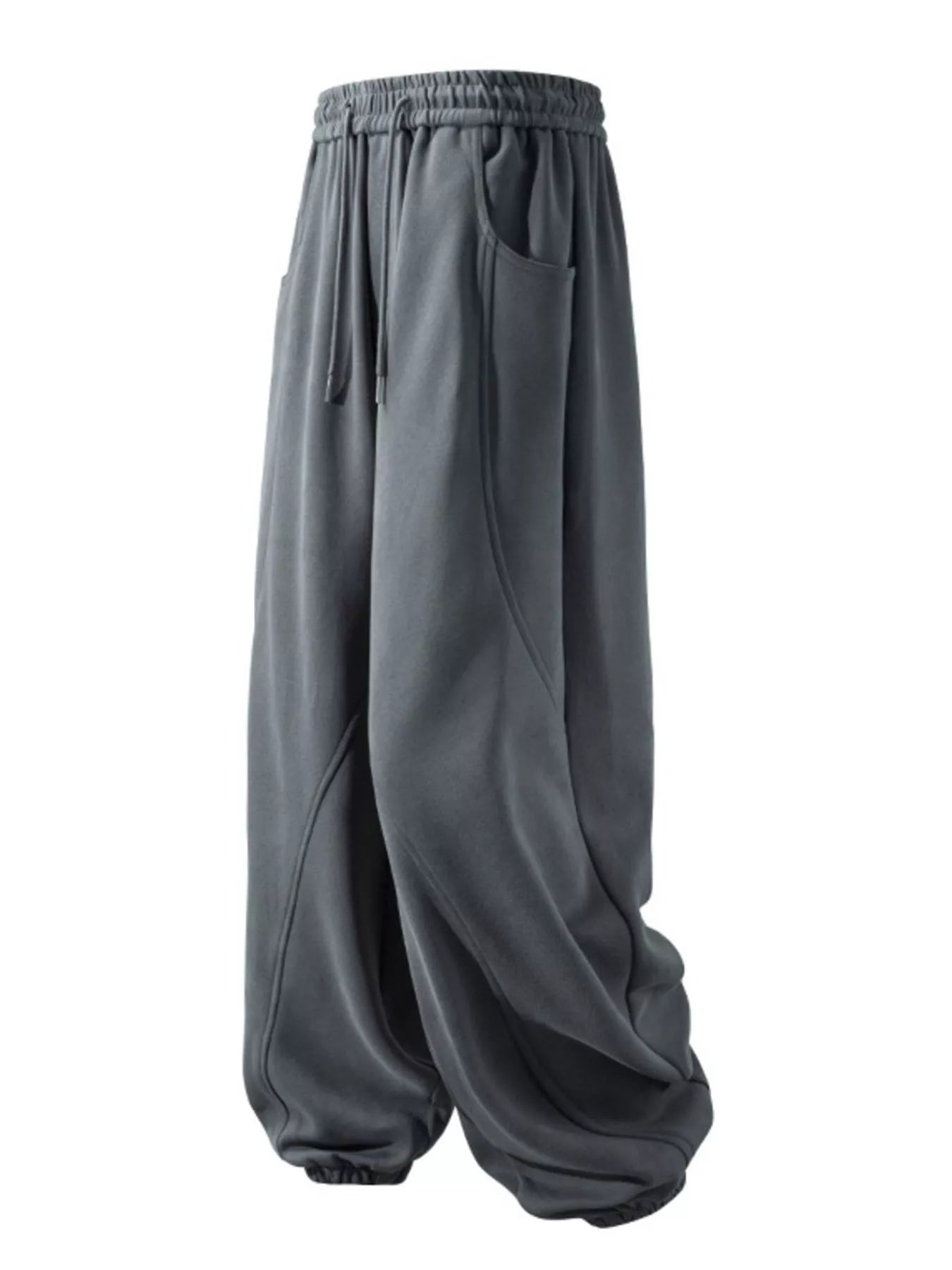 Men's Plus Size Loose Fit Drawstring Sweatpants - cas7m