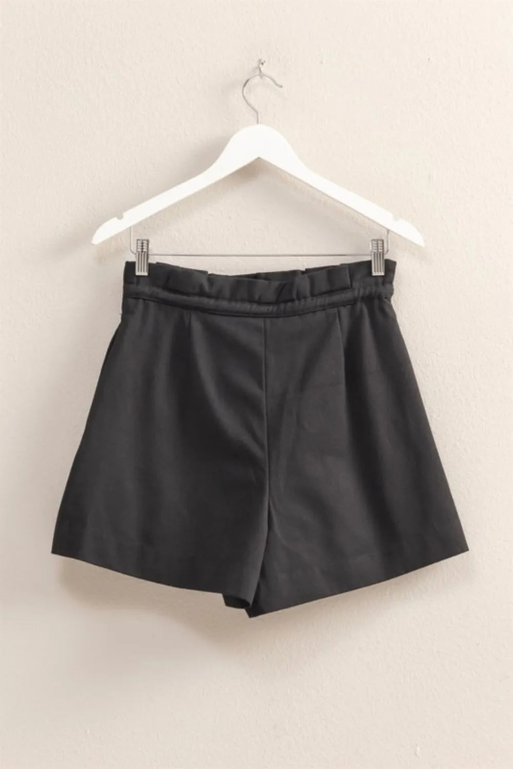 HYFVE High-Waisted Washed Twill Paperbag Shorts - cas7m