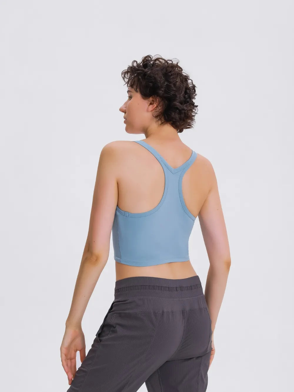 Millennia Scoop Neck Active Tank with Detachable Chest Pads - cas7m
