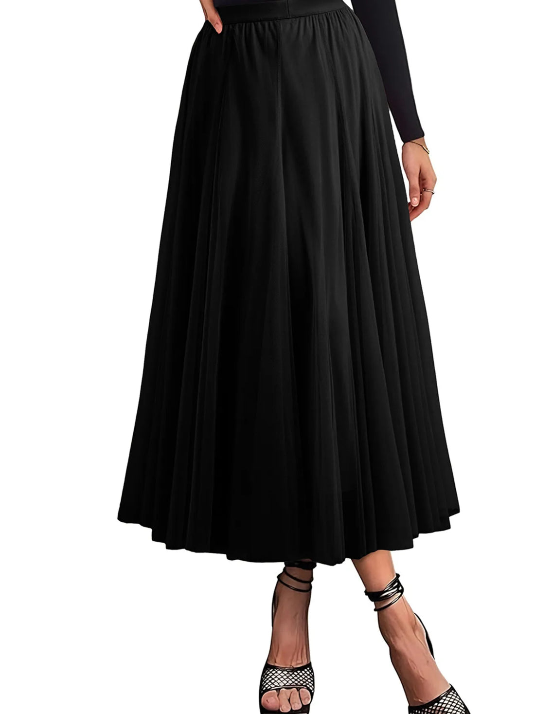 High-Waisted Midi Skirt - cas7m