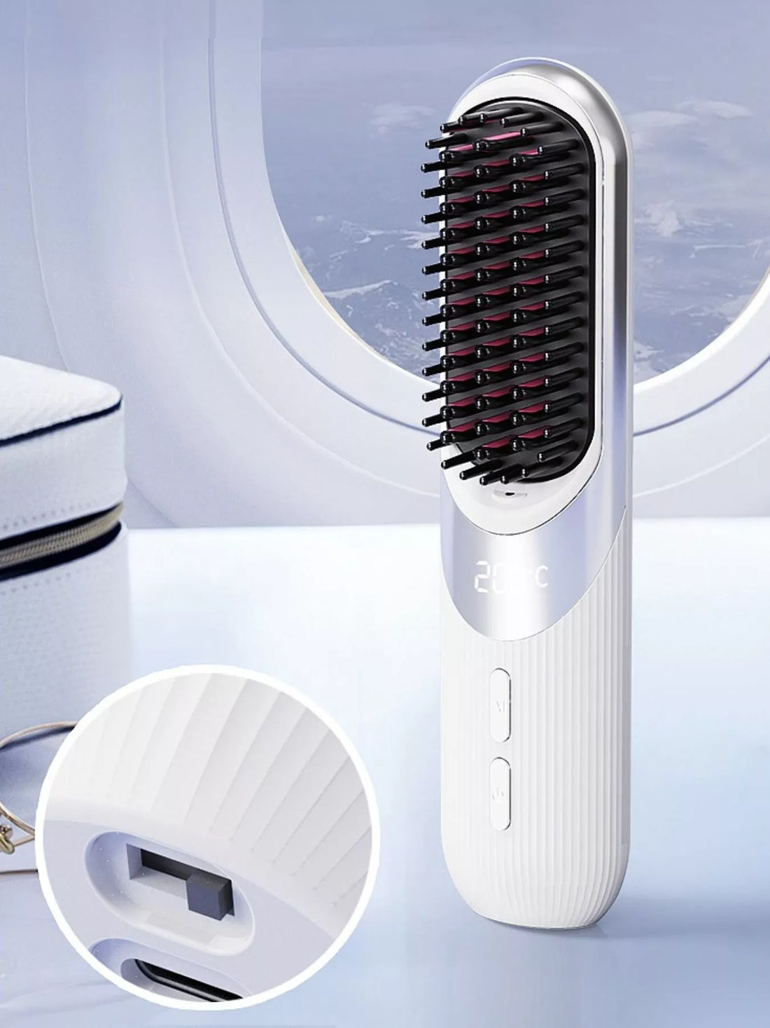 Portable Heated Straightening Comb - cas7m