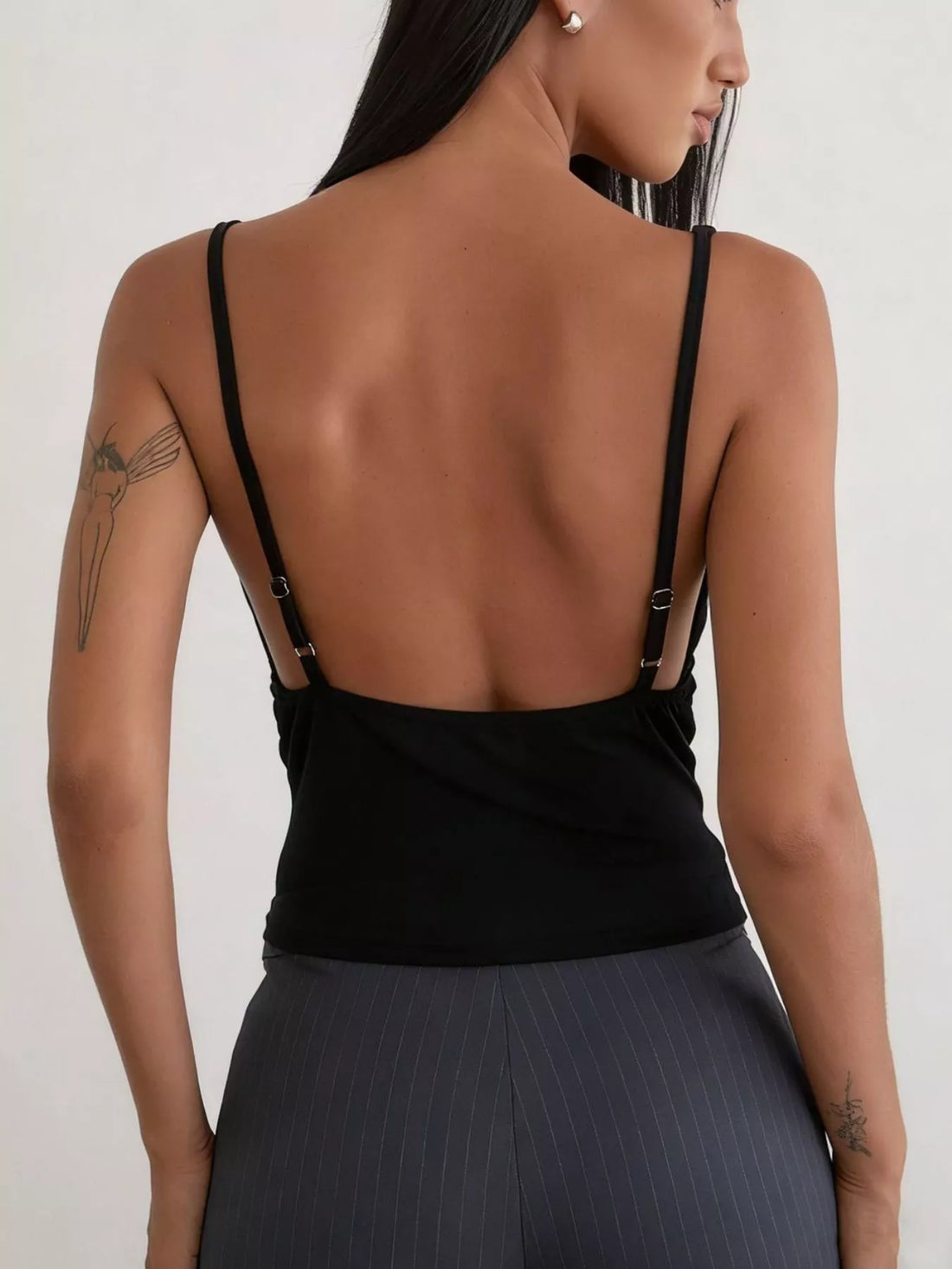 Sequin Detail Ruched Tank - cas7m