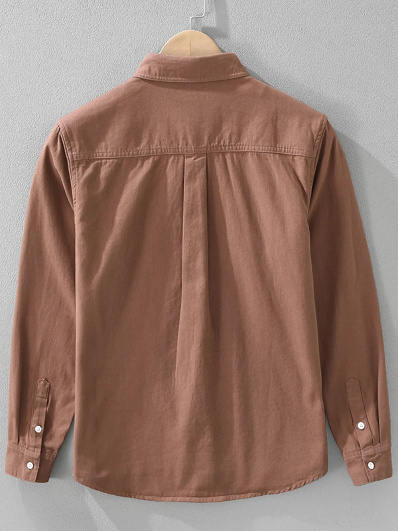 Men's Plus Size Button Detail Long Sleeve Shirt - cas7m