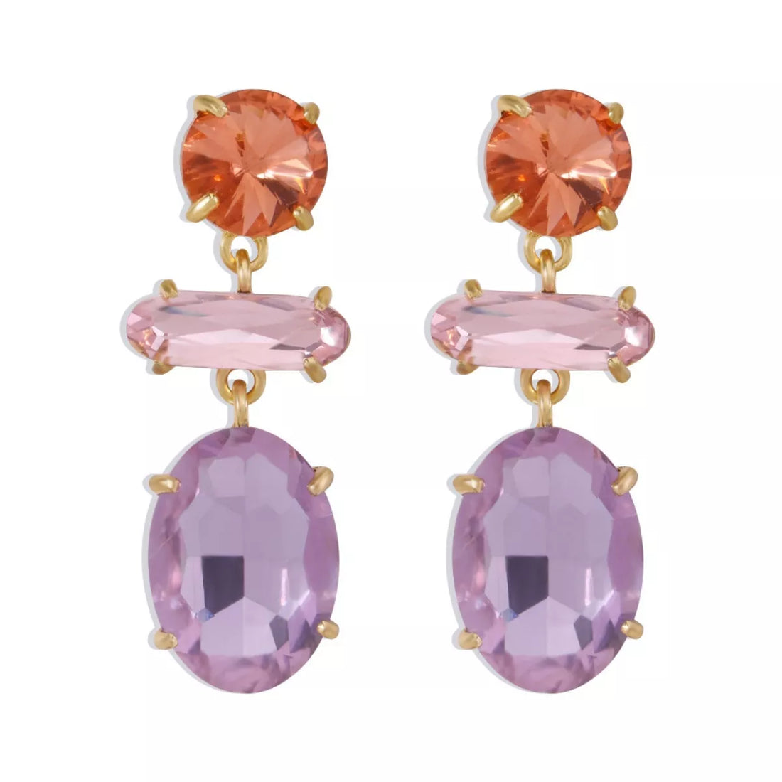 Alloy Geometric Dangle Earrings - cas7m